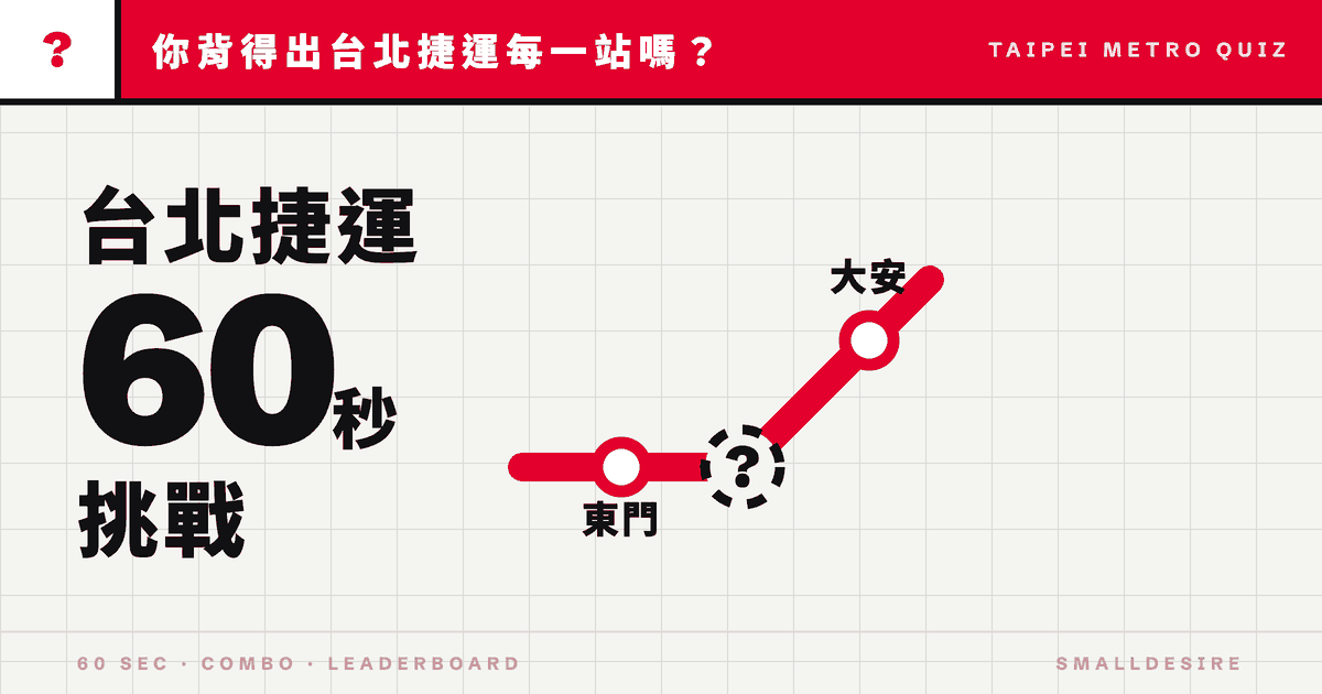 台北捷運 60 秒挑戰